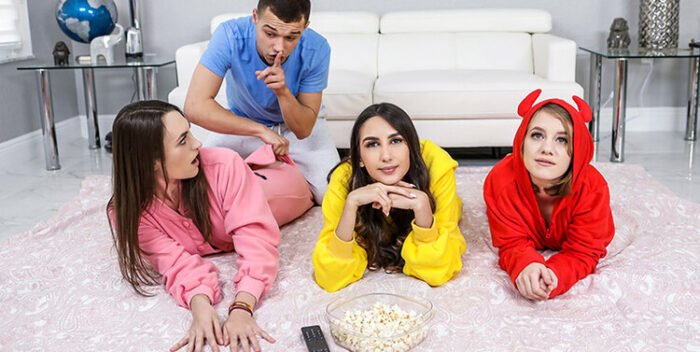 Dani Damzel Dakota Burns Natalia Nix Stepbrother Crashes Slumber Party