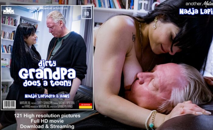 Hot Teeny Babe Nadja Lapiedra gets it on with Grandpa Hans