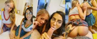Sky Bri and Lena The Plug Threesome Sextape
