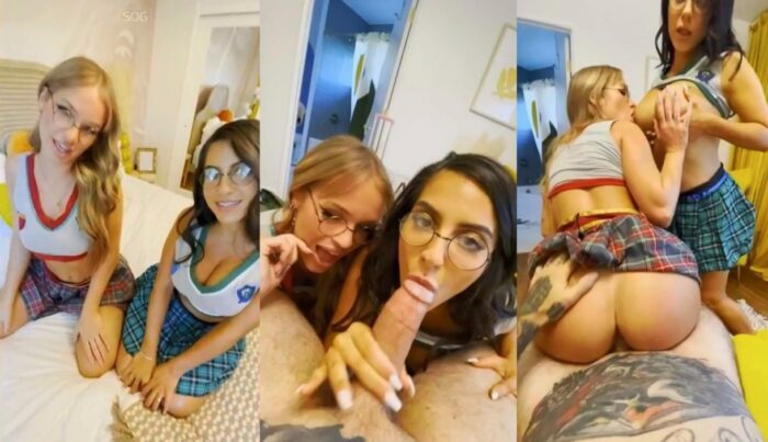 Sky Bri and Lena The Plug Threesome Sextape