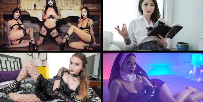 Alex Coal Jewelz Blu Harlowe Blue Val Steele Goth Girls Compilation