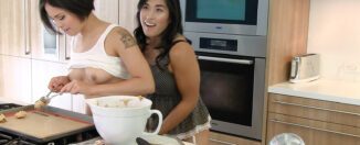 Mia Li Milcah Halili Eating Her Cookie