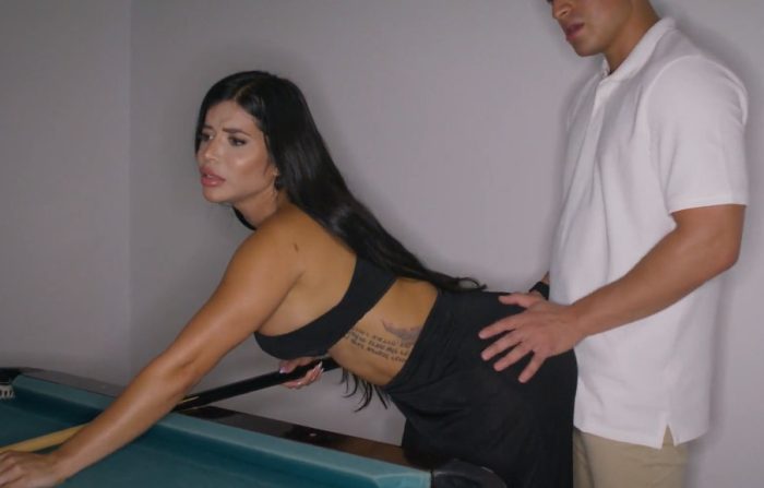 Sara Retali Slamming Sara’s Holes on the Pool Table