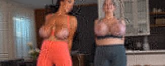 Brooklyn Springvalley, Kristine Kiss Busty MILFs Fucking The Personal Trainer